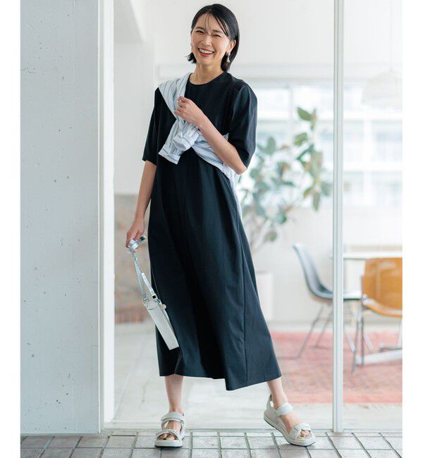 23区「【洗える】ALBINIコーコラン タックスリーブ ワンピース」|ワンピース|