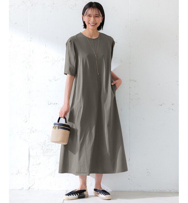 23区「【洗える】ALBINIコーコラン タックスリーブ ワンピース」|ワンピース|