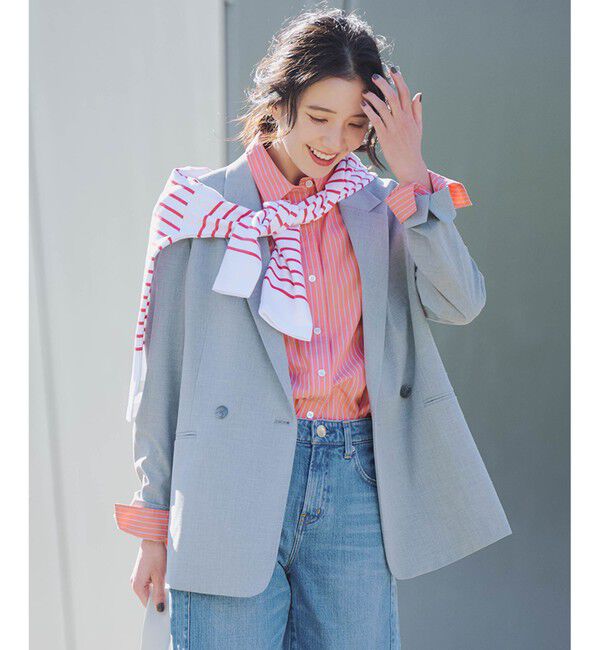 23区「【Oggi3月号掲載/セットアップ対応】 ライトクロス ジャケット」|テーラードジャケット|ﾗｲﾄｸﾞﾚ