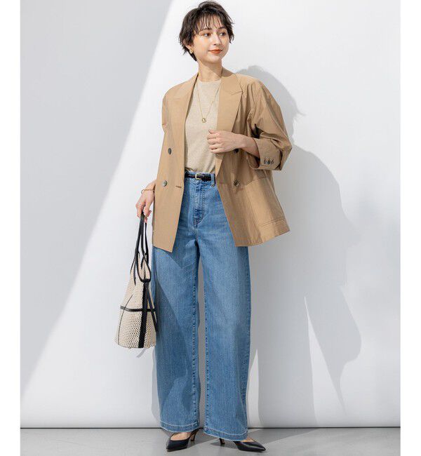 23区「【洗える】MANTECO ブライトワッシャー ジャケット」|テーラードジャケット|