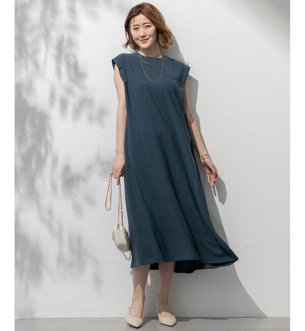 23区「【吸水速乾/UVカット/接触冷感/洗える】ストレッチジョーゼット ワンピース」|ワンピース|