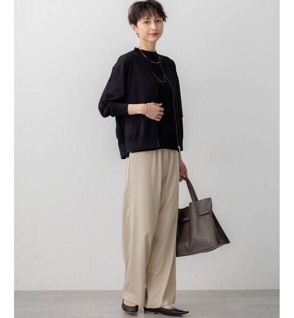 23区「【洗える】オータムシャイニー ニット ブルゾン」|ブルゾン・スタジャン|