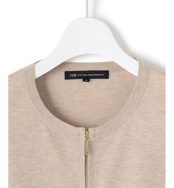 23区「【洗える】オータムシャイニー ニット ブルゾン」|ブルゾン・スタジャン|