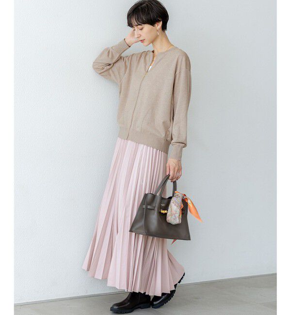 23区「【洗える】オータムシャイニー ニット ブルゾン」|ブルゾン・スタジャン|