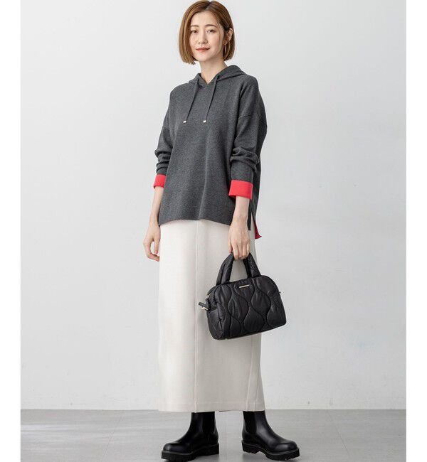 23区「【洗える】ダブルフェイスニット パーカー」|パーカー|