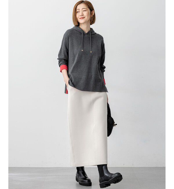 23区「【洗える】ダブルフェイスニット パーカー」|パーカー|