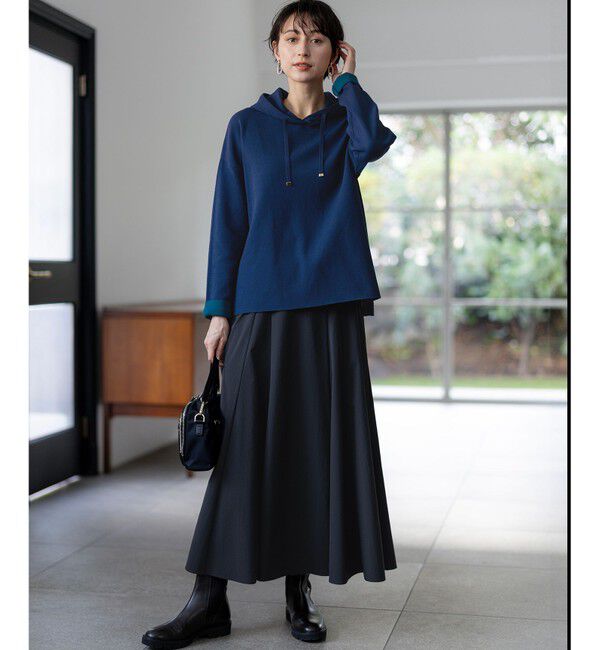 23区「【洗える】ダブルフェイスニット パーカー」|パーカー|