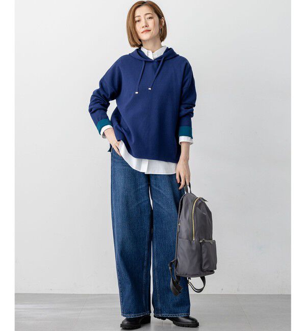 23区「【洗える】ダブルフェイスニット パーカー」|パーカー|