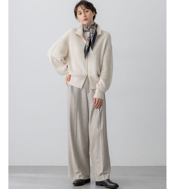 23区「ラメミックスツイード タック ワイド パンツ」|その他|