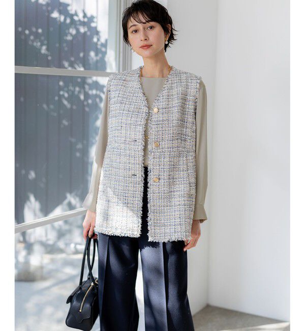 23区「GIOLICAツイード フォルム ジレ」|その他|