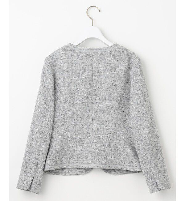 ANY SIS「ミニライトボーダー ノーカラージャケット」|ノーカラージャケット|