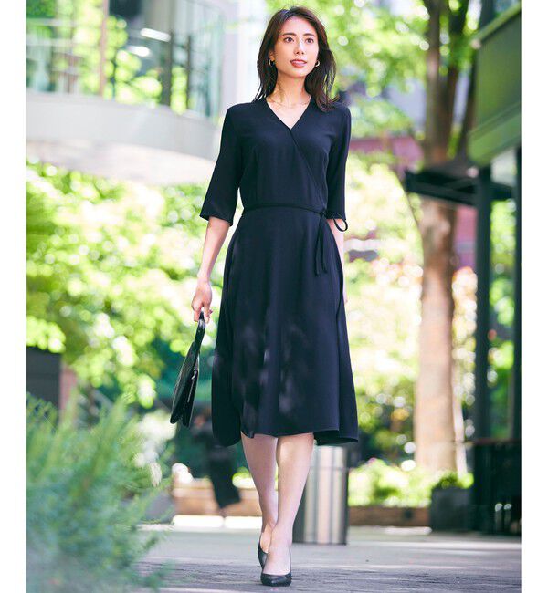 BEIGE,「【L-size】CINDY / カシュクールワンピース」|ワンピース|