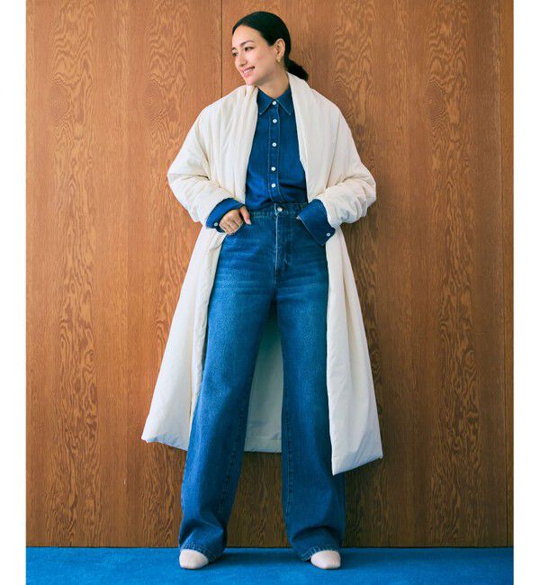 BEIGE,「【洗える】PINS / 中綿ロングコート」|ダウン|