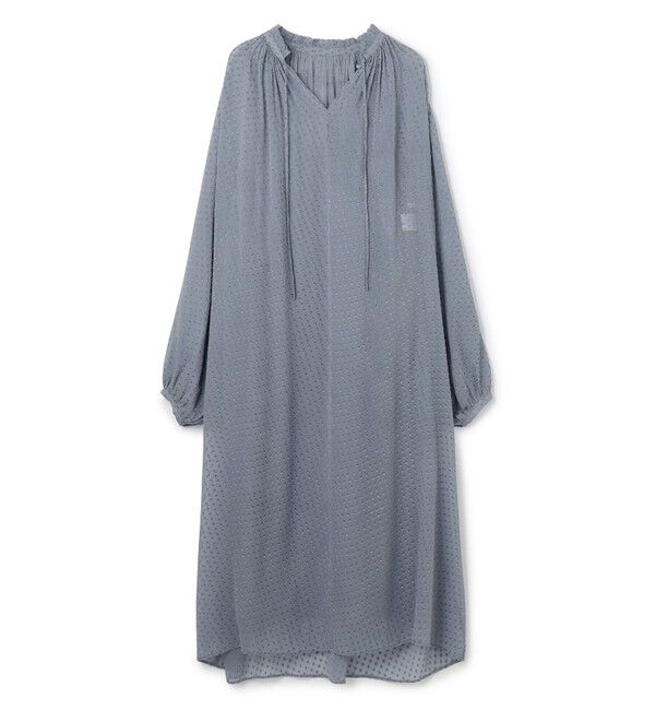 BEIGE,「CALLERRY / シルク混ドットギャザーワンピース」|ワンピース|