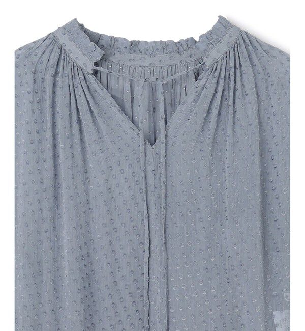 BEIGE,「CALLERRY / シルク混ドットギャザーワンピース」|ワンピース|