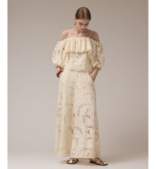 GRACE CONTINENTAL「カットワークバギーパンツ」|その他|