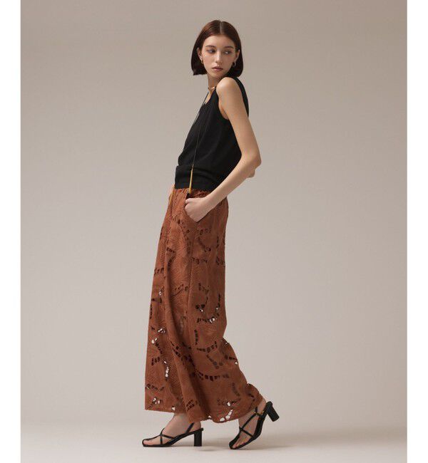 GRACE CONTINENTAL「カットワークバギーパンツ」|その他|