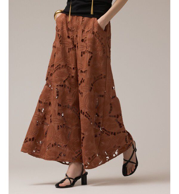 GRACE CONTINENTAL「カットワークバギーパンツ」|その他|