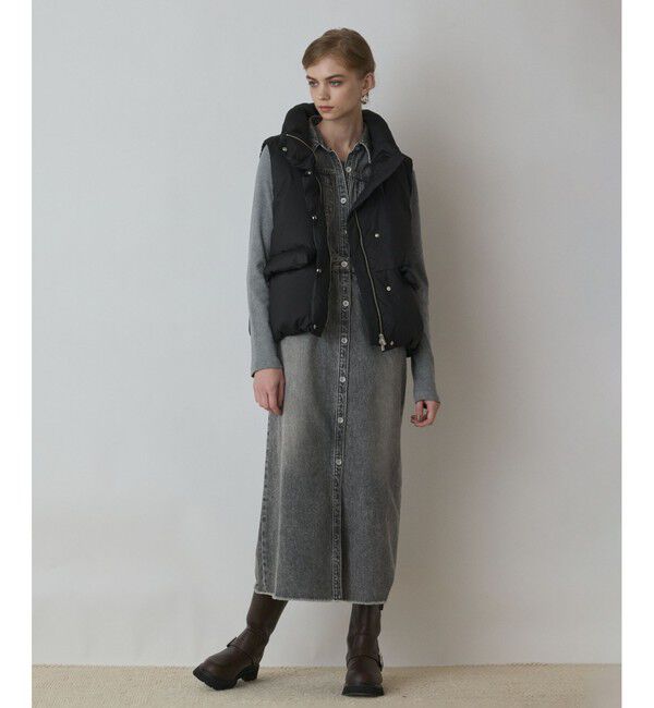 Diagram「スタンドカラーダウンベスト」|ダウンベスト・ベスト|ブラック