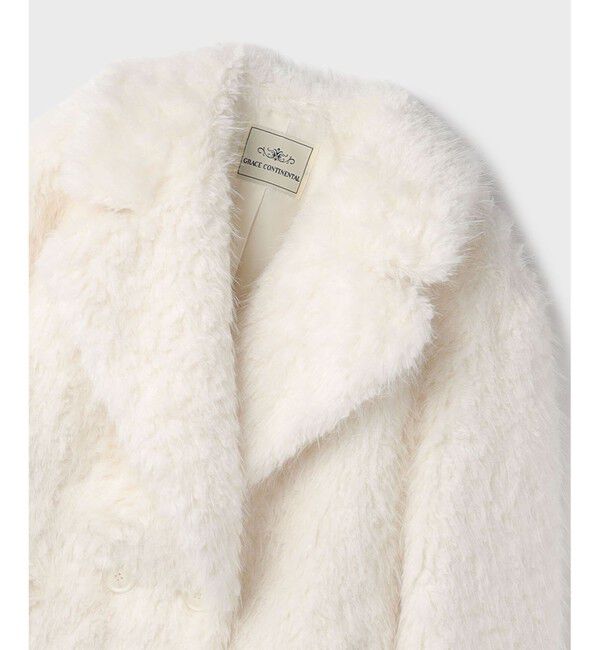 GRACE CONTINENTAL「フェイクファーPコート」|ピーコート|