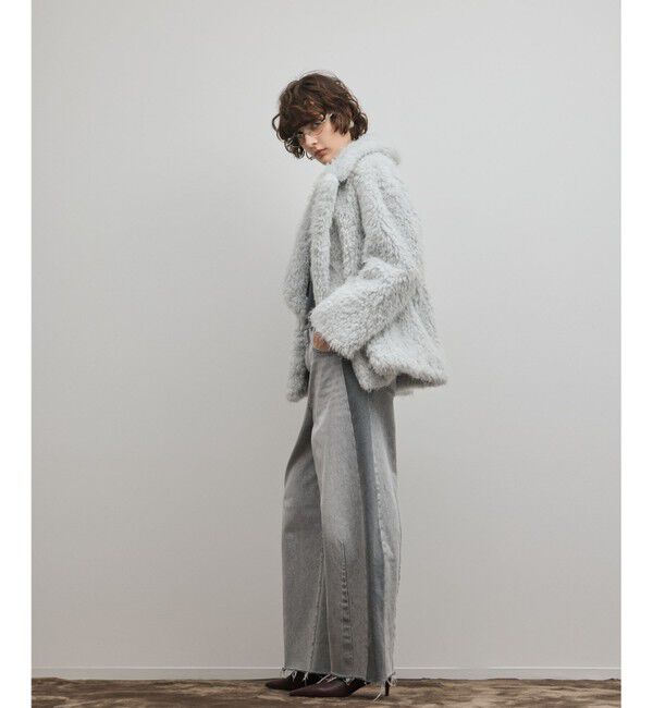 GRACE CONTINENTAL「フェイクファーPコート」|ピーコート|