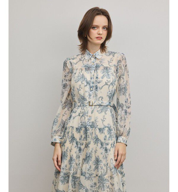 Diagram「フラワープリントプリーツワンピース」|ワンピース|