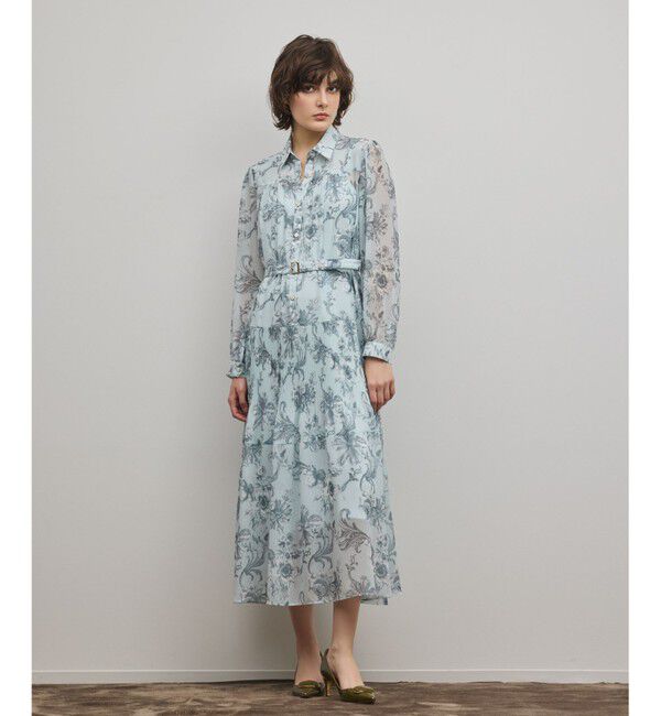 Diagram「フラワープリントプリーツワンピース」|ワンピース|