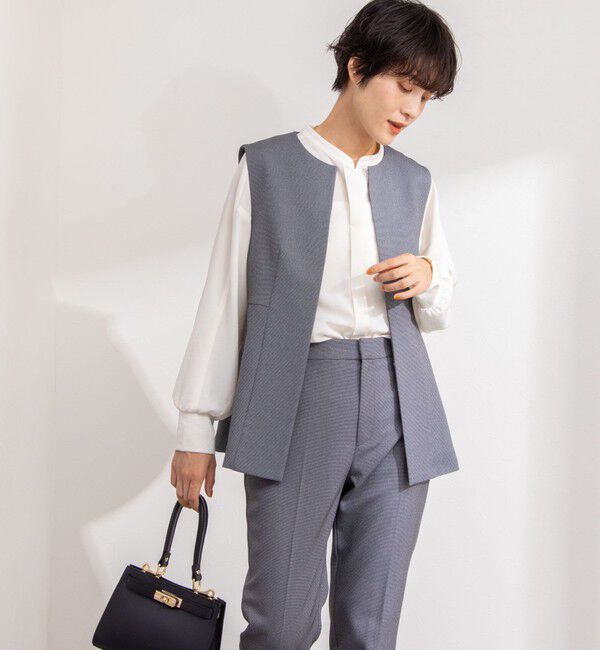 NOLLEY'S「《セットアップ対応》バーズアイペプラムジレ」|ベスト・ジレ|