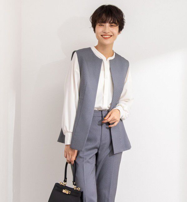 NOLLEY'S「《セットアップ対応》バーズアイペプラムジレ」|ベスト・ジレ|