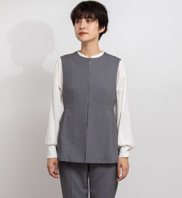 NOLLEY'S「《セットアップ対応》バーズアイペプラムジレ」|ベスト・ジレ|