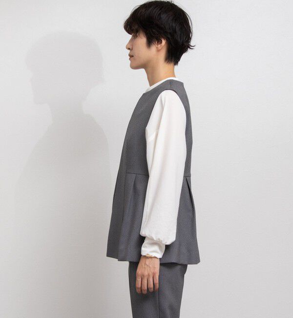 NOLLEY'S「《セットアップ対応》バーズアイペプラムジレ」|ベスト・ジレ|