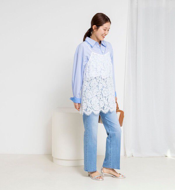 NOLLEY'S「ウォッシャブルレースビスチェ」|キャミソール|