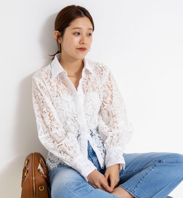 NOLLEY'S「ウォッシャブルレースシャツ」|シャツ・ブラウス|