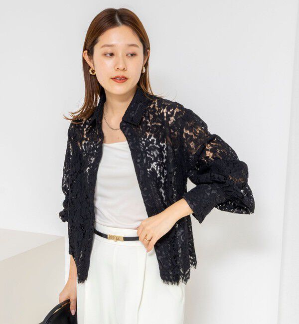 NOLLEY'S「ウォッシャブルレースシャツ」|シャツ・ブラウス|