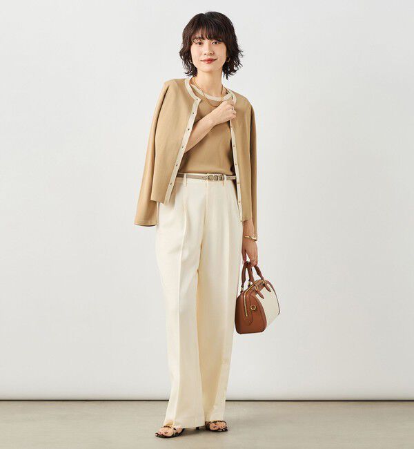 NOLLEY'S sophi「《アンサンブル対応》 《手洗い可能》マルチファンクションクルーネックカーディガン」|カーディガン|