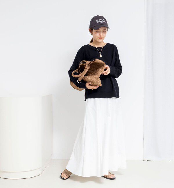 Rie Miller「《手洗い可能》トレーナー風プルオーバーサイドZIP」|ニット・セーター|