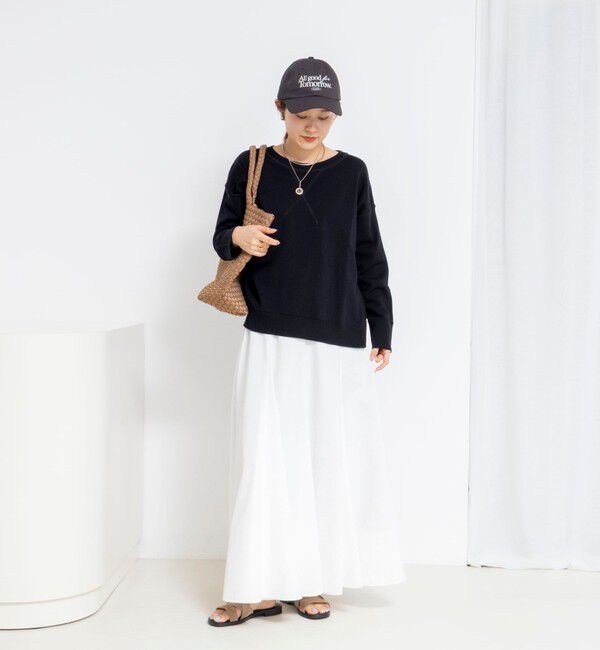 Rie Miller「《手洗い可能》トレーナー風プルオーバーサイドZIP」|ニット・セーター|