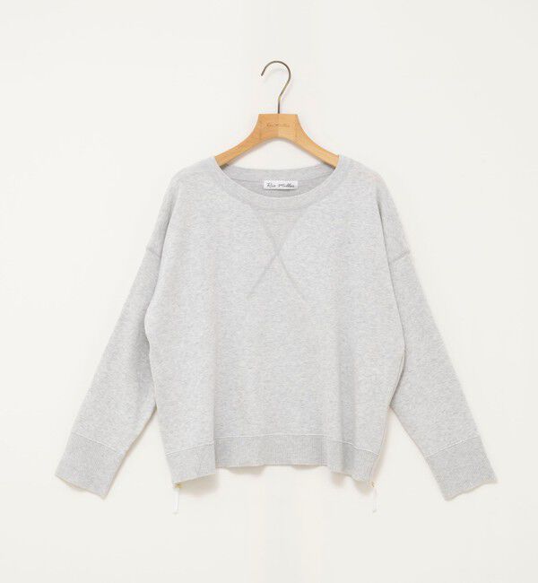 Rie Miller「《手洗い可能》トレーナー風プルオーバーサイドZIP」|ニット・セーター|