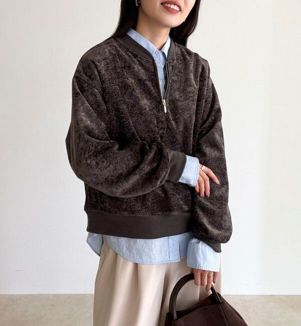 fredy emue「モールニットソーハーフジッププルオーバー」|Tシャツ・カットソー|