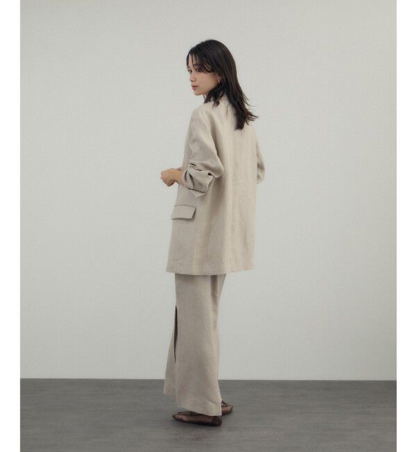 SALON adam et rope'「リネンドンゴロスジャケット/セットアップ対応」|テーラードジャケット|