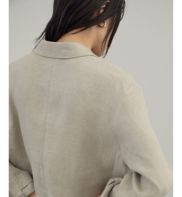 SALON adam et rope'「リネンドンゴロスジャケット/セットアップ対応」|テーラードジャケット|