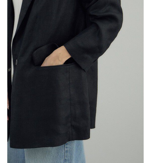 SALON adam et rope'「リネンドンゴロスジャケット/セットアップ対応」|テーラードジャケット|