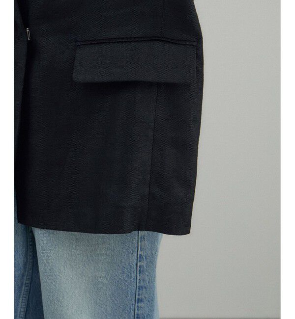 SALON adam et rope'「リネンドンゴロスジャケット/セットアップ対応」|テーラードジャケット|