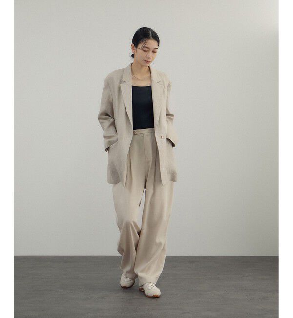 SALON adam et rope'「リネンドンゴロスジャケット/セットアップ対応」|テーラードジャケット|