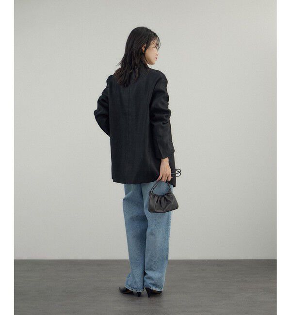 SALON adam et rope'「リネンドンゴロスジャケット/セットアップ対応」|テーラードジャケット|