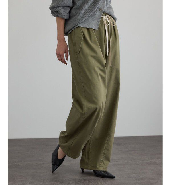 SALON adam et rope'「【WEB限定】ブロークンツイルミリタリータックカーゴパンツ」|カーゴ|カーキー(36)