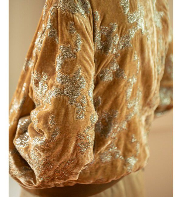 ROPE「スパンコールベロアジップアップブルゾン」|ブルゾン・スタジャン|