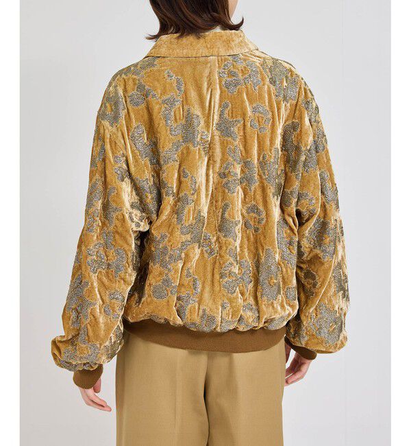 ROPE「スパンコールベロアジップアップブルゾン」|ブルゾン・スタジャン|