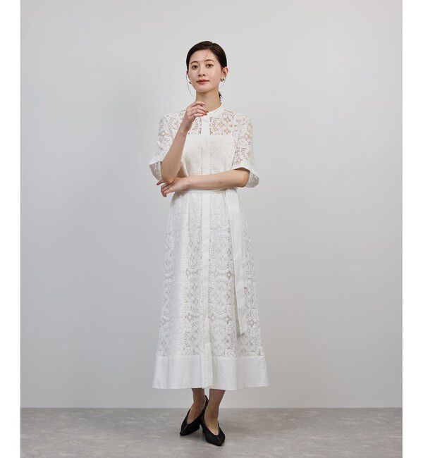 ROPE「コットンレースシャツワンピース」|ワンピース|