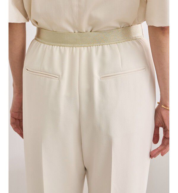 ROPE「【洗える】バックサテンセミフレアパンツ【WEB・一部店舗限定】」|チノ|